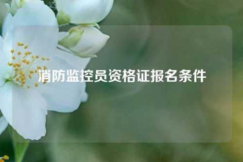 消防监控员资格证报名条件