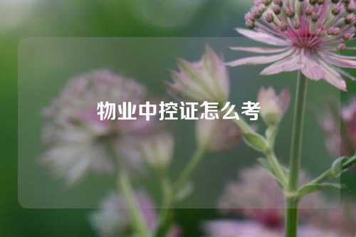 物业中控证怎么考