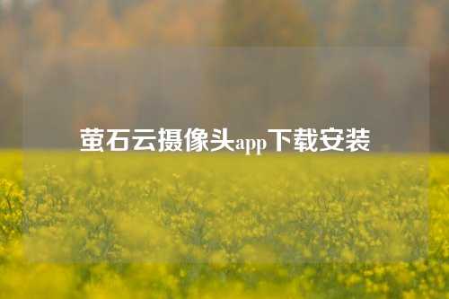 萤石云摄像头app下载安装