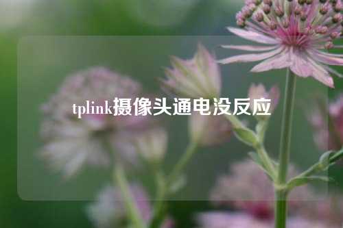 tplink摄像头通电没反应