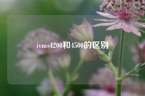 ivms4200和4500的区别