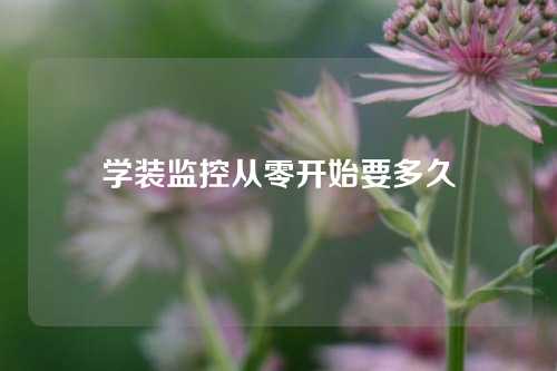 学装监控从零开始要多久