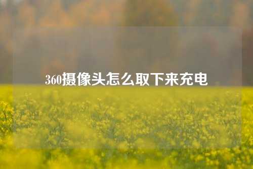 360摄像头怎么取下来充电