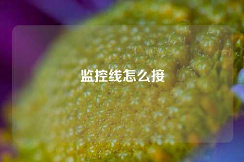 监控线怎么接